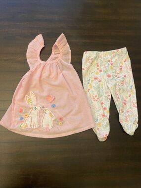 Mud Pie Pink Seersucker Set - Girls 4T